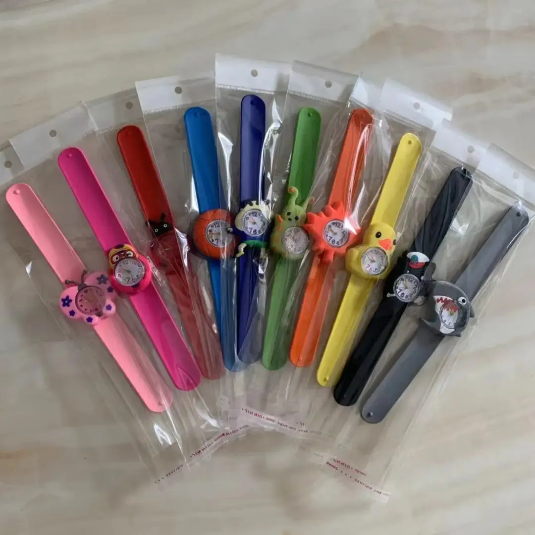 30 Styles Digital Slap Children Kids Watch Cute 3D Cartoon Animal Wrist Watches For Boys Girls Gifts Kids Quartz Wristwatches