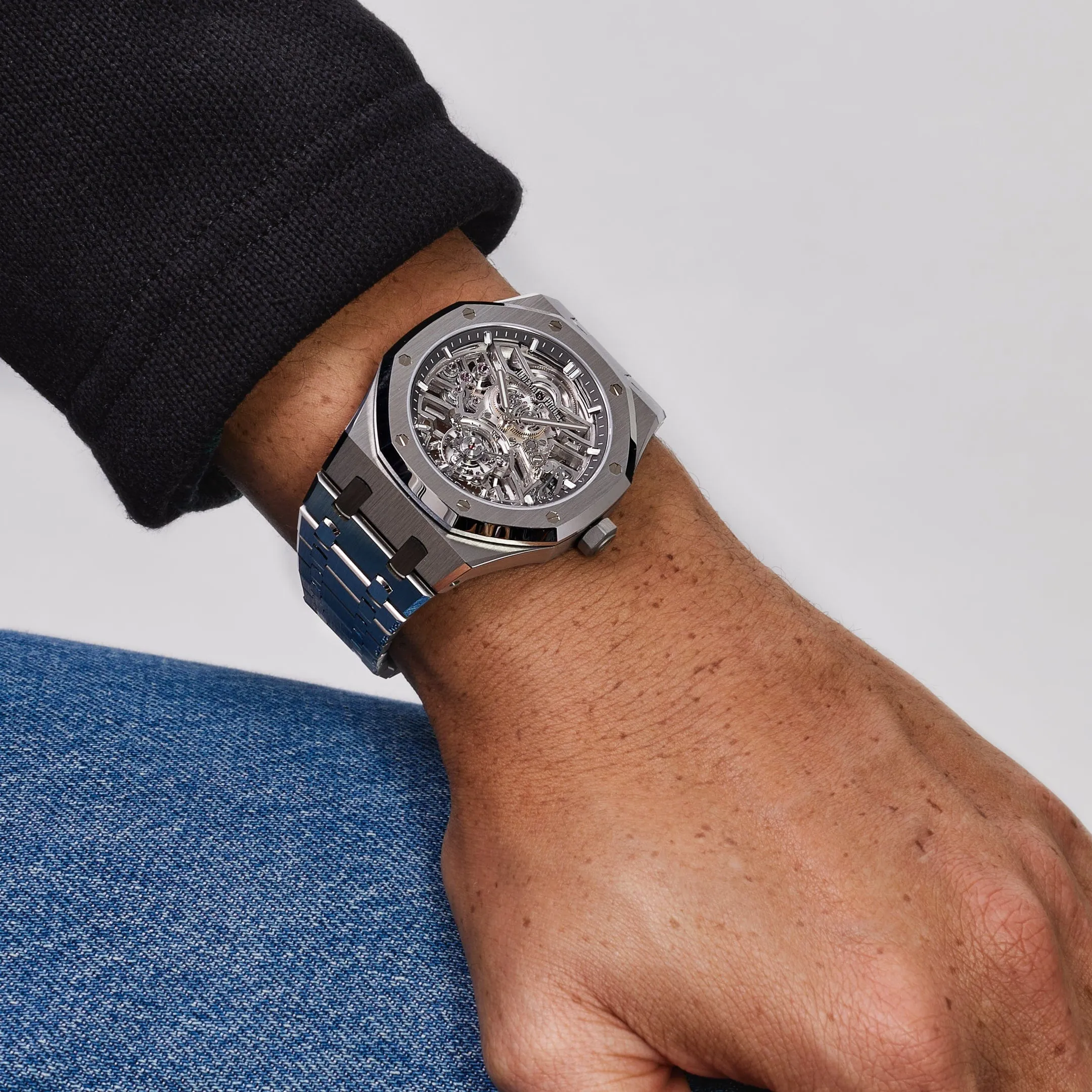 A&P Luxury Watches Royal Oak 26735ST.OO.1320ST.01 '50th Anniversary' Flying Tourbillon Stainless Steel Openworked
