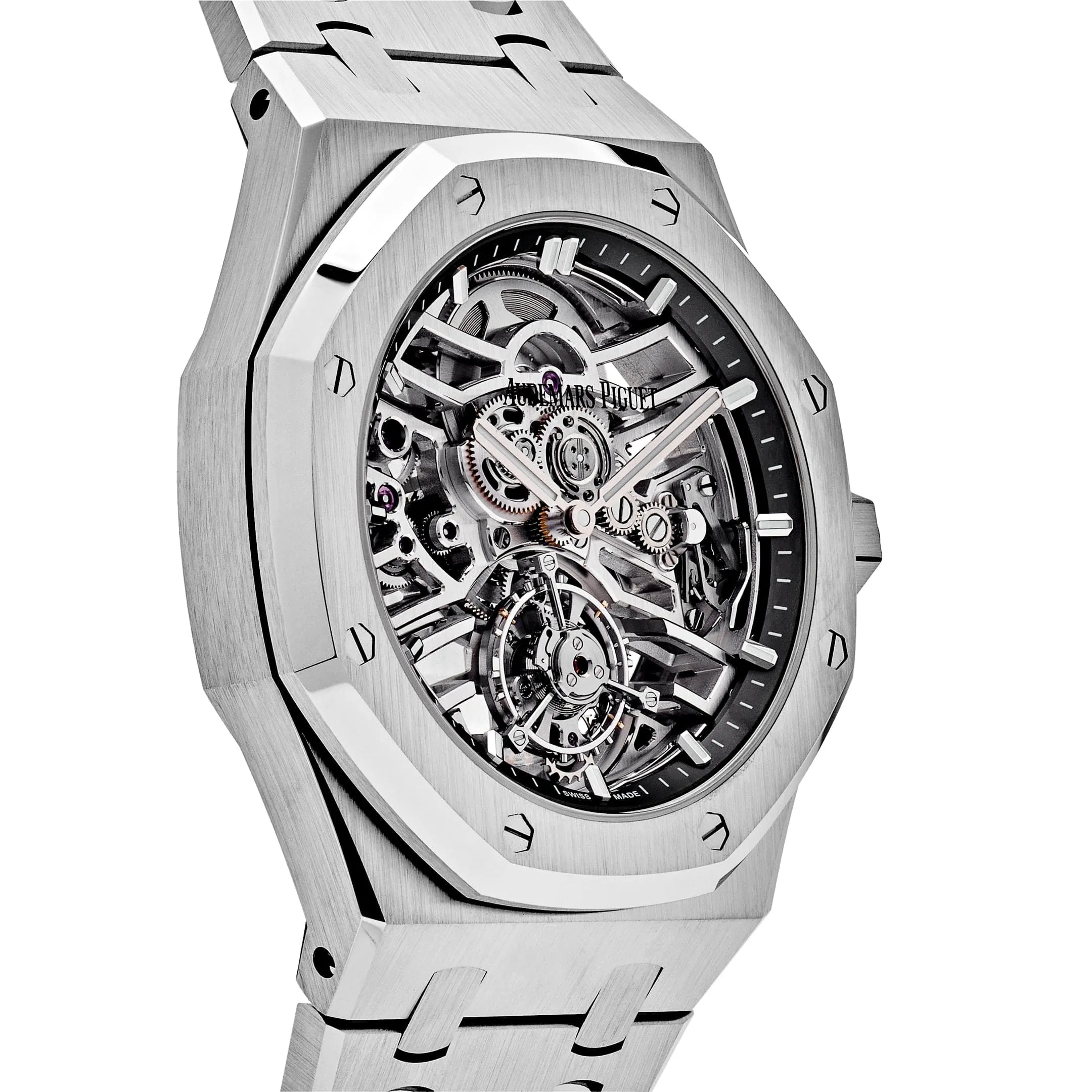 A&P Luxury Watches Royal Oak 26735ST.OO.1320ST.01 '50th Anniversary' Flying Tourbillon Stainless Steel Openworked