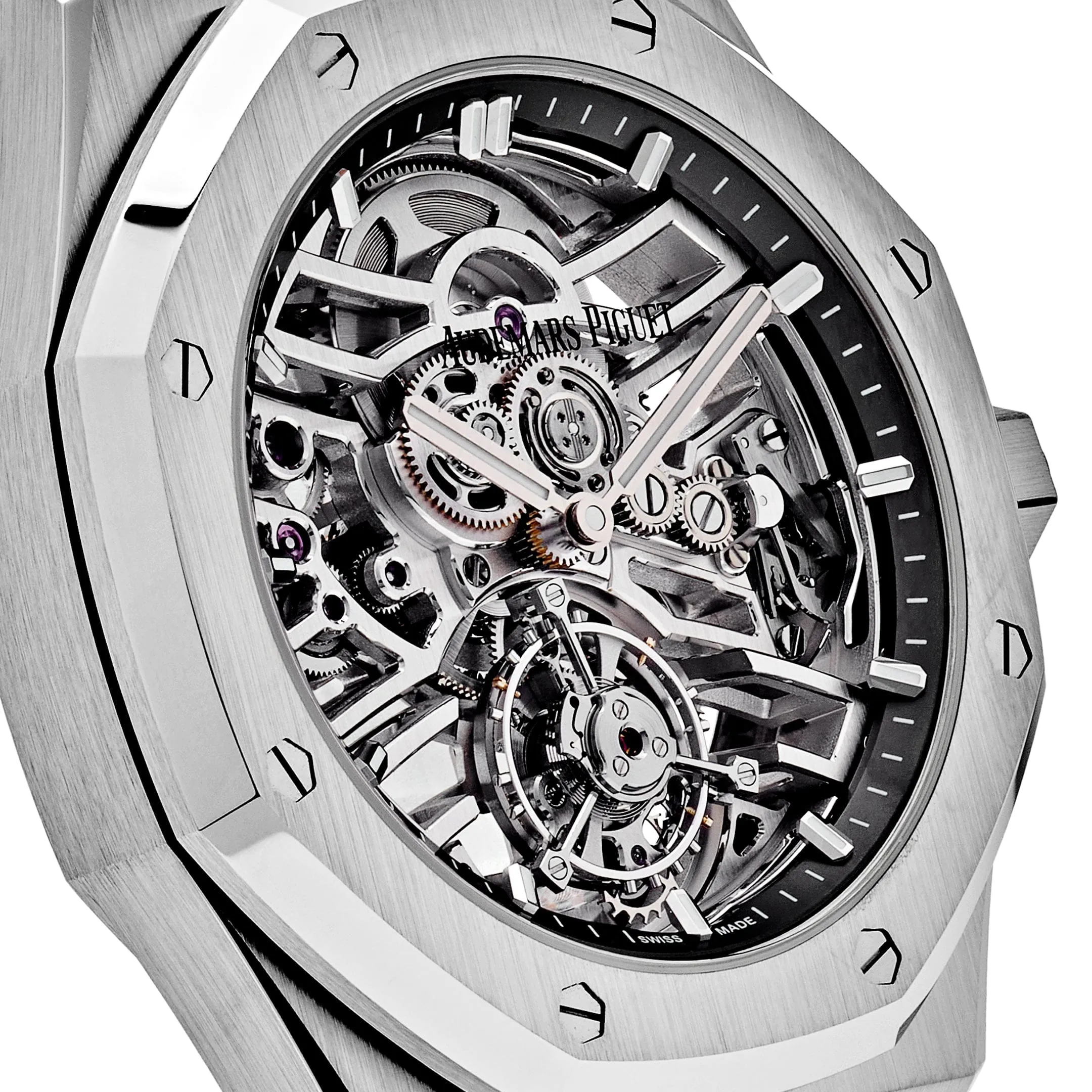 A&P Luxury Watches Royal Oak 26735ST.OO.1320ST.01 '50th Anniversary' Flying Tourbillon Stainless Steel Openworked