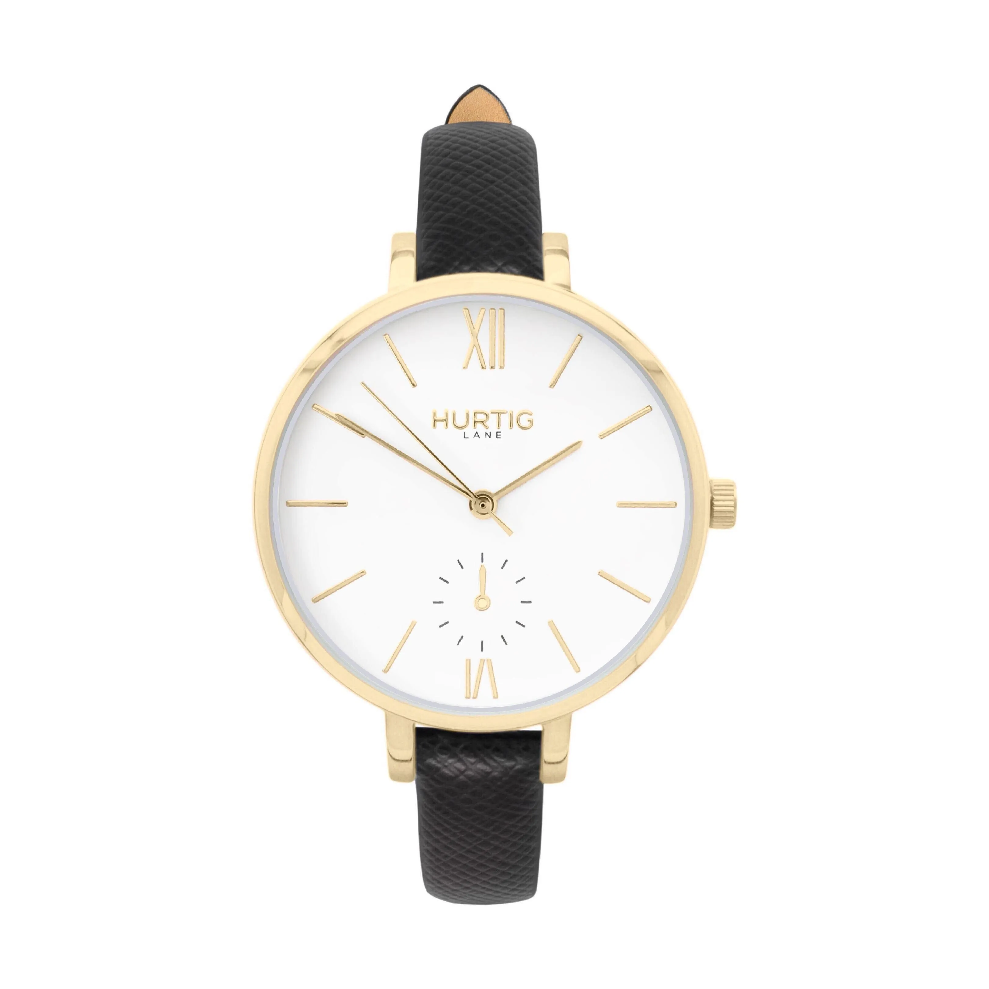 Amalfi Petite Vegan Leather Watch Gold, White & Coral