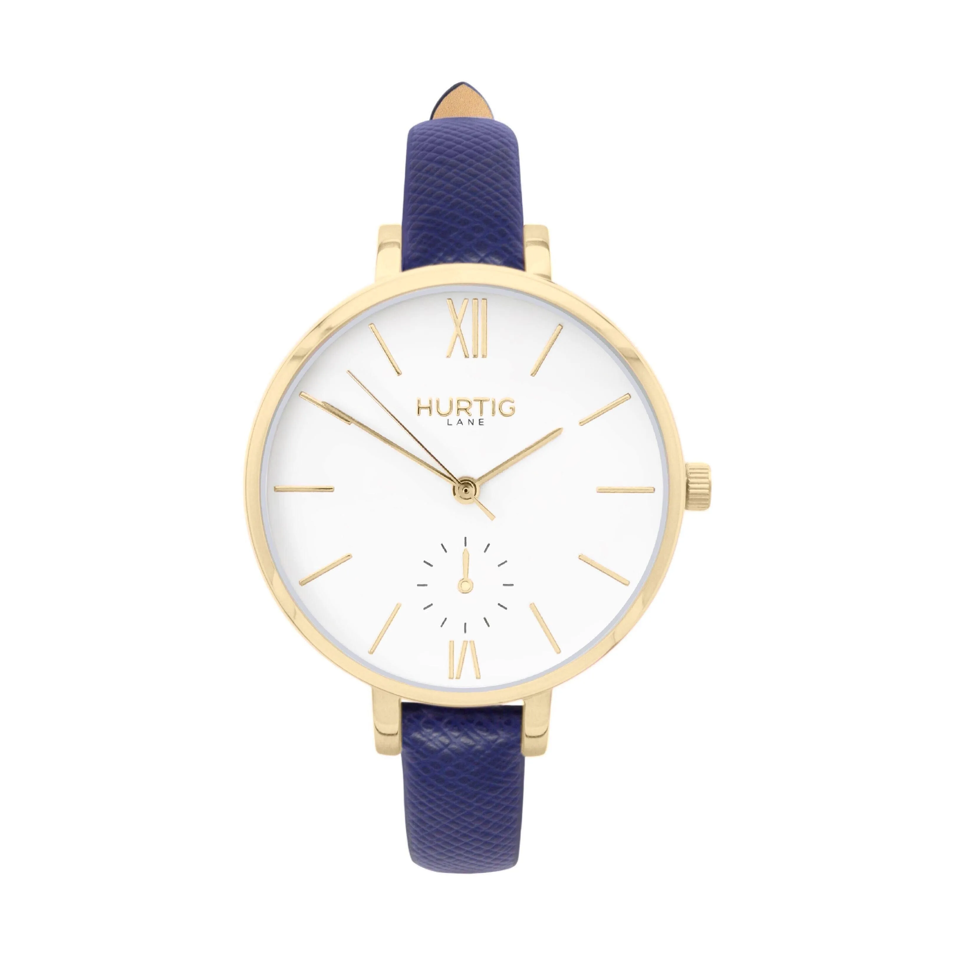 Amalfi Petite Vegan Leather Watch Gold, White & Coral