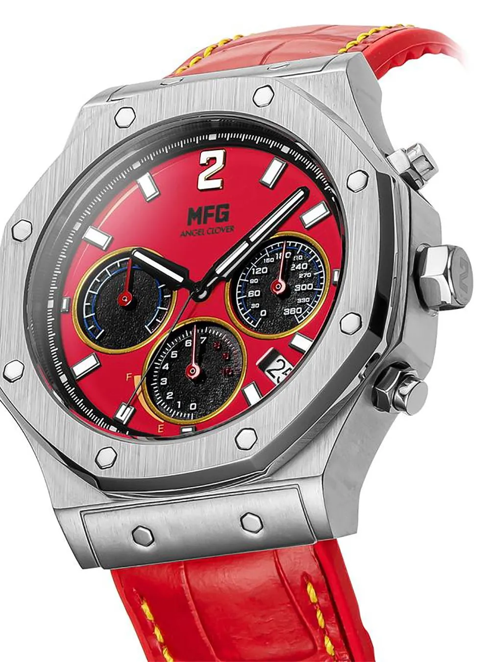 ANGEL CLOVER × MF GHOST COLLABORATION WATCH - EXVENTURE SOLAR EVS43MFG-FR KAITO AKABA FERRARI 488GTB MODEL LIMITED EDITION