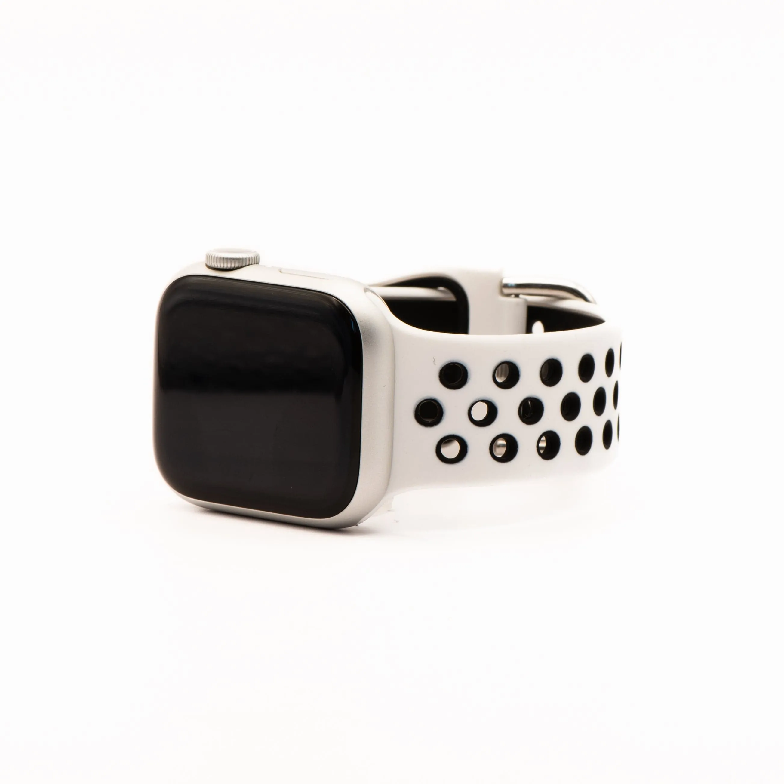 Apple Band - Silicone Sport Buckle - White & Black