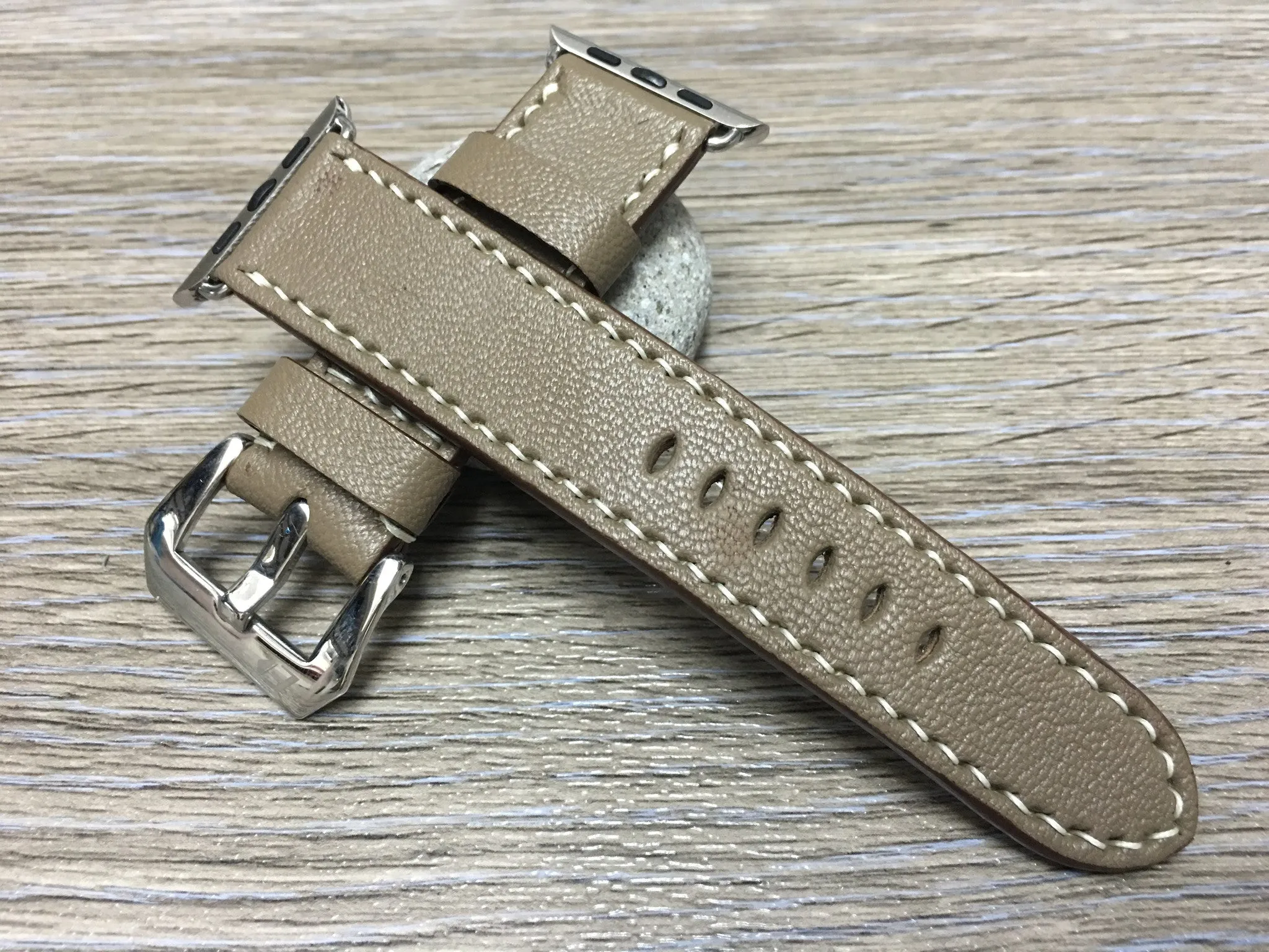 Apple Watch 46mm 45mm Ultra 2 49mm Watch Band, Elephant Grey Leather Watch Straps for Smartwatch, Samsung Galaxy Watch, iWatch 42mm