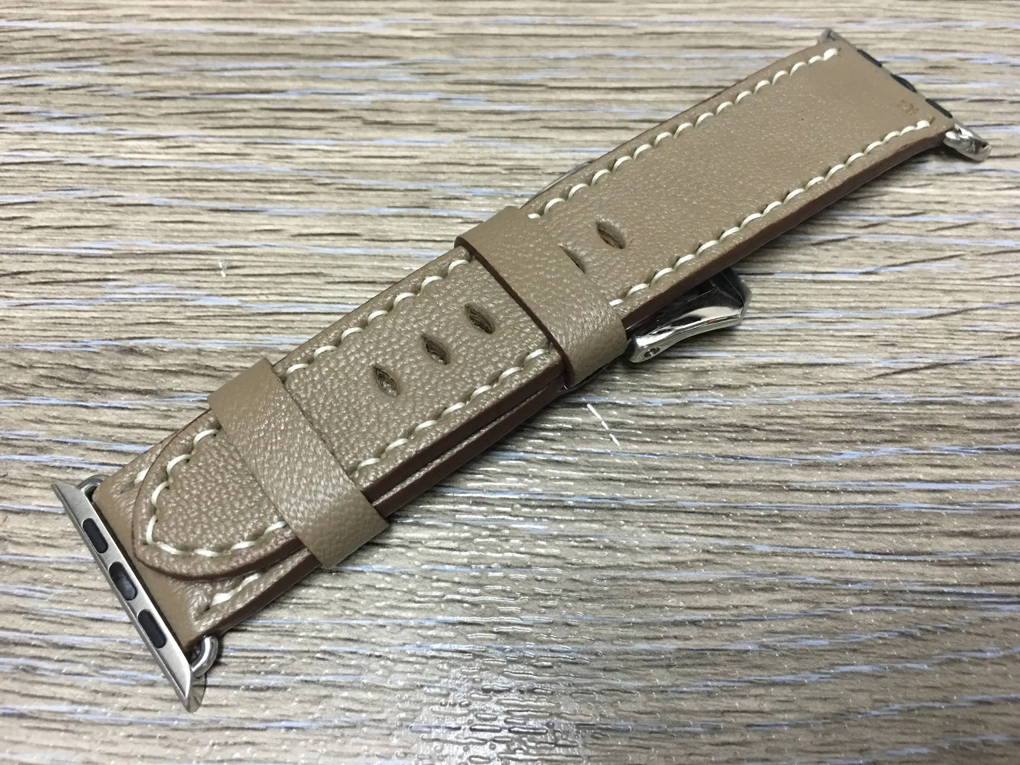 Apple Watch 46mm 45mm Ultra 2 49mm Watch Band, Elephant Grey Leather Watch Straps for Smartwatch, Samsung Galaxy Watch, iWatch 42mm