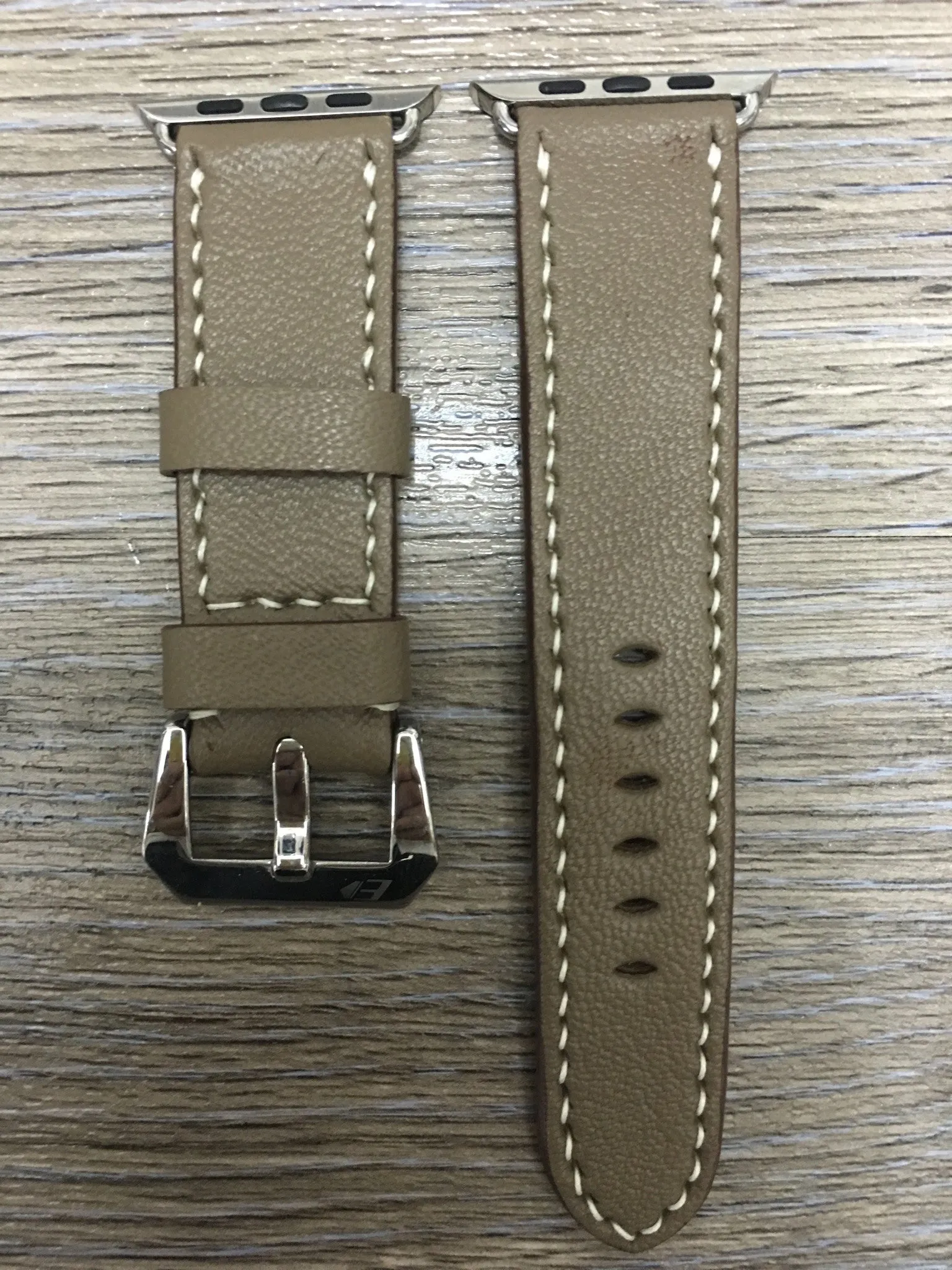 Apple Watch 46mm 45mm Ultra 2 49mm Watch Band, Elephant Grey Leather Watch Straps for Smartwatch, Samsung Galaxy Watch, iWatch 42mm