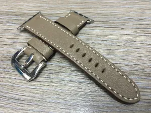 Apple Watch 46mm 45mm Ultra 2 49mm Watch Band, Elephant Grey Leather Watch Straps for Smartwatch, Samsung Galaxy Watch, iWatch 42mm