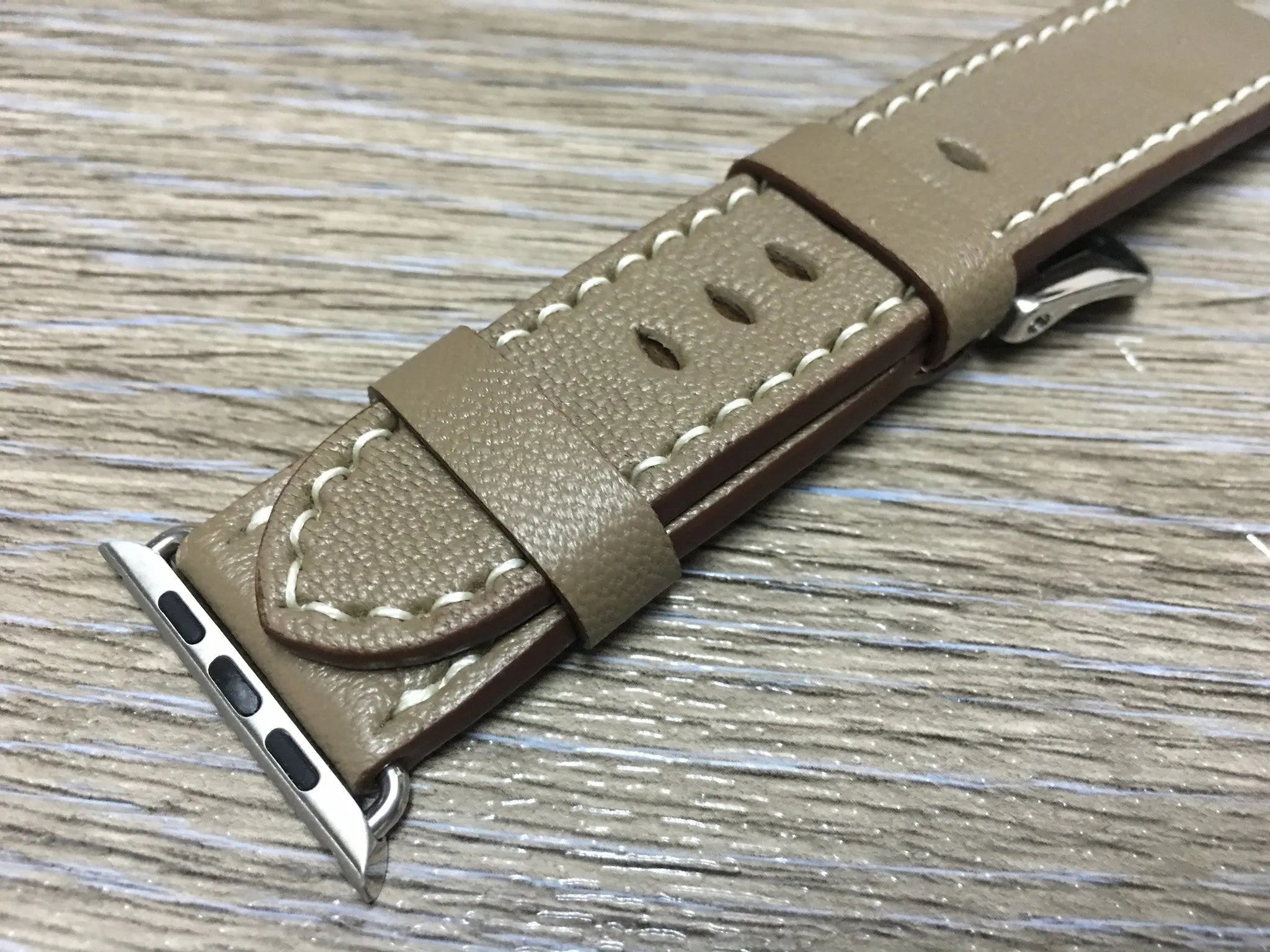 Apple Watch 46mm 45mm Ultra 2 49mm Watch Band, Elephant Grey Leather Watch Straps for Smartwatch, Samsung Galaxy Watch, iWatch 42mm