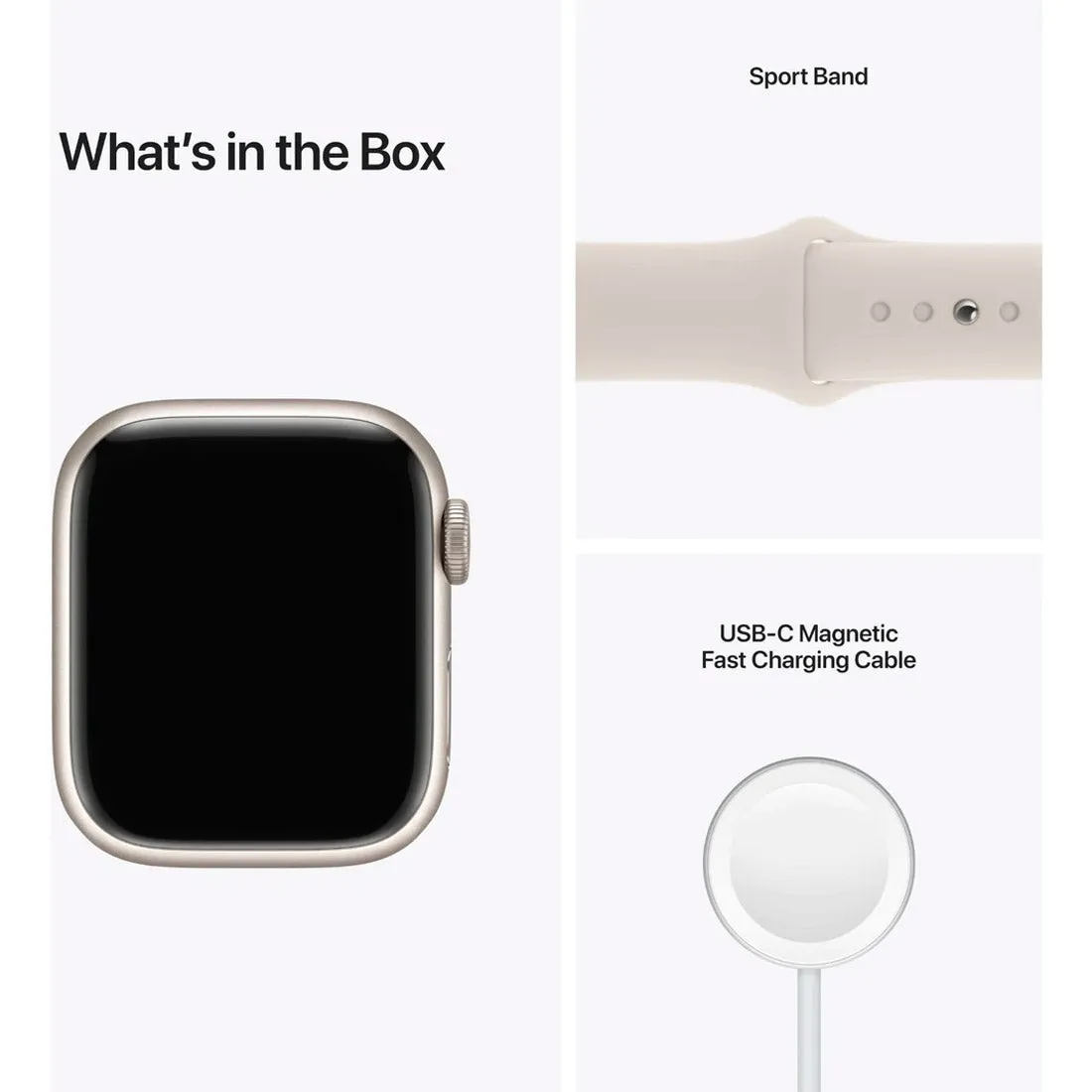 Apple Watch Series 7 GPS   Cellular, 45mm Starlight Aluminium Case with Starlight Sport Band - AU Version ( Refurbished Grade B)