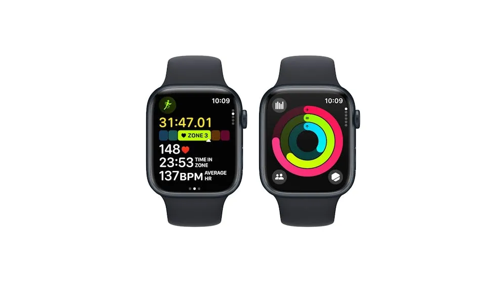 Apple Watch Series 9 45mm (GPS   Cellular) Midnight Aluminium Case with Midnight Sport Band (M/L) (Box Damage)