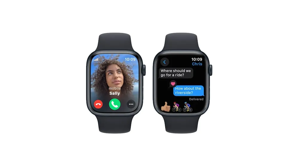 Apple Watch Series 9 45mm (GPS   Cellular) Midnight Aluminium Case with Midnight Sport Band (M/L) (Box Damage)