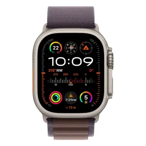 Apple Watch Ultra 2 49mm GPS   Cellular Titanium Case w/ Indigo Alpine Loop Medium - Pristine - Refurbished (AU Version)