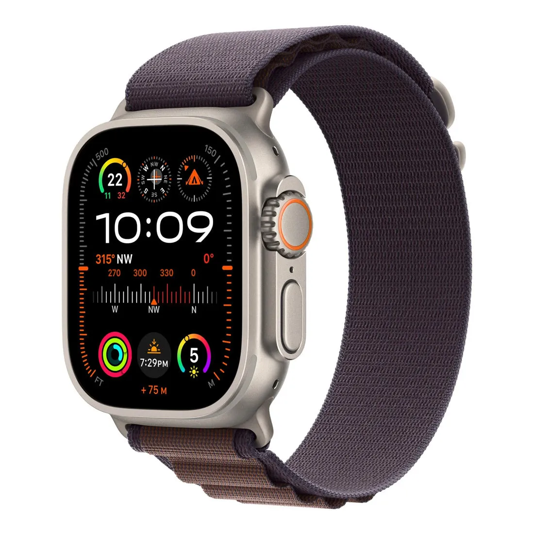 Apple Watch Ultra 2 49mm GPS   Cellular Titanium Case w/ Indigo Alpine Loop Medium - Pristine - Refurbished (AU Version)