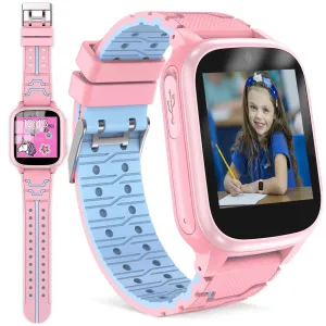 AstraMinds Kids Smart Watches Girls Boys - Kids Smartwatch with 15 GamesHabit Tracker2 Camera10 Stories Smart Watch for Kids Boys Girls Ages 3-10(Pink)