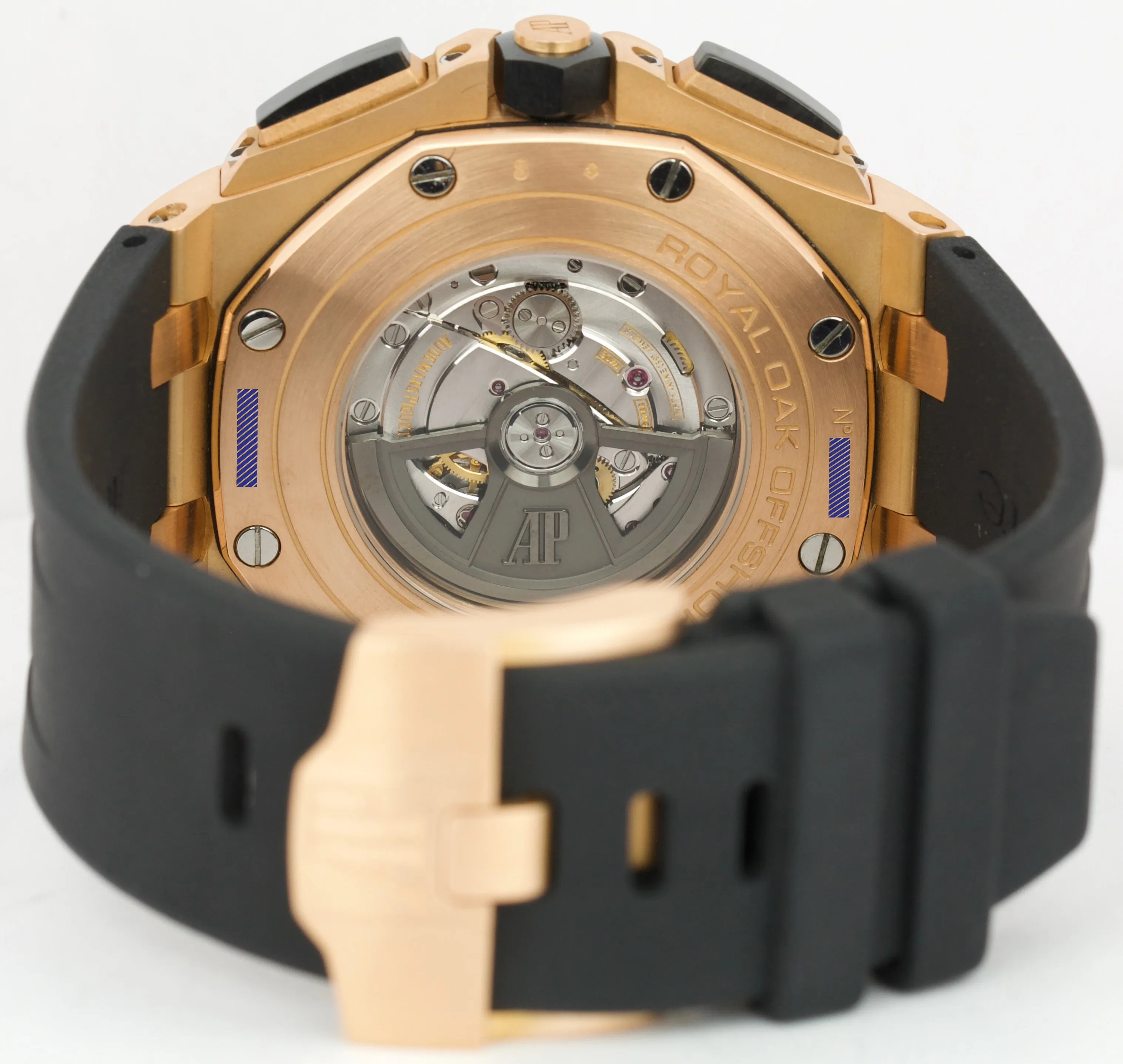 Audemars Piguet Royal Oak Offshore 18K Rose Gold BLACK Rubber 44mm 26401RO