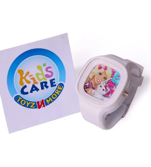 Barbie Fashion Wrist Watch for Teens Girls - White (W-351)