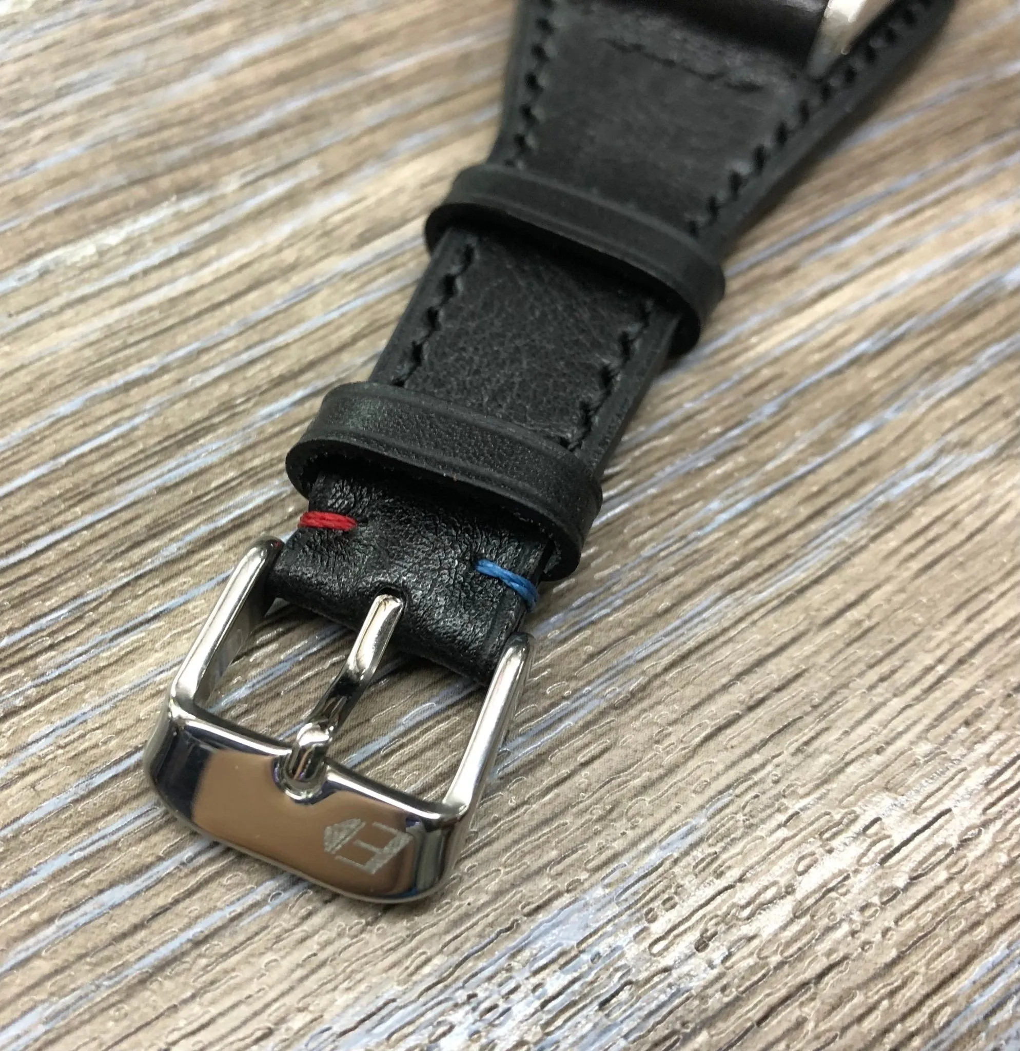 Black Leather Watch Straps, Full Bund Straps 20mm lug width, Leather Cuff watch straps, Mens Wrist watch band in 19mm, Personalise Christmas Gifts