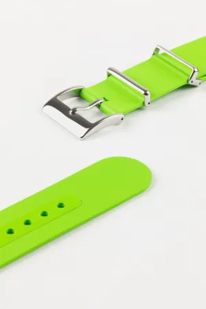 Bonetto Cinturini 328 Premium Rubber One-Piece Watch Strap in LIME GREEN
