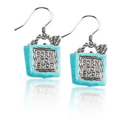 Born to Shop Bag Charm Earrings
