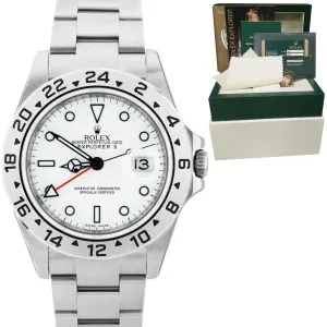 BRAND NEW NOS STICKERED Rolex Explorer II REHAUT 3186 White 40mm Watch 16570 T