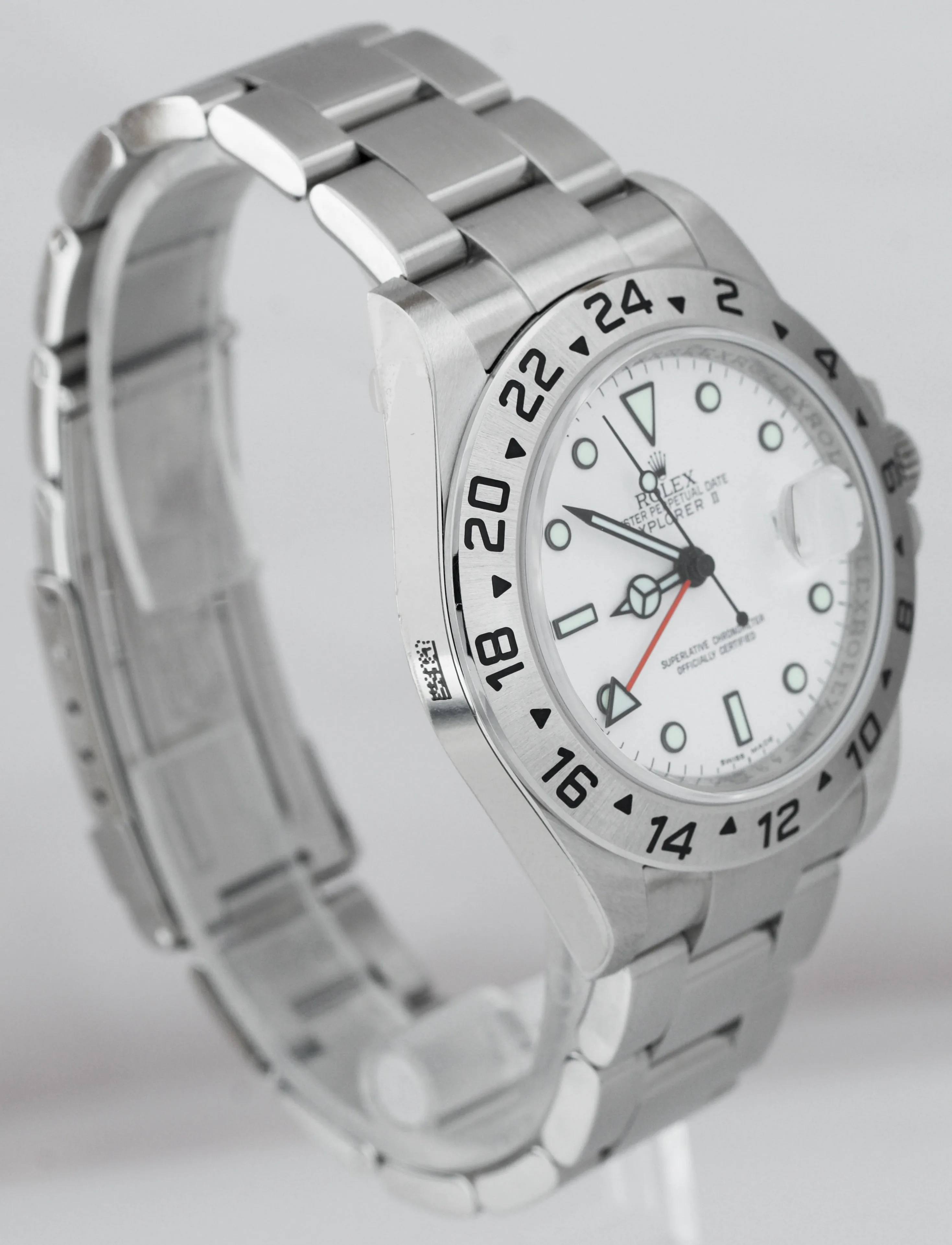 BRAND NEW NOS STICKERED Rolex Explorer II REHAUT 3186 White 40mm Watch 16570 T