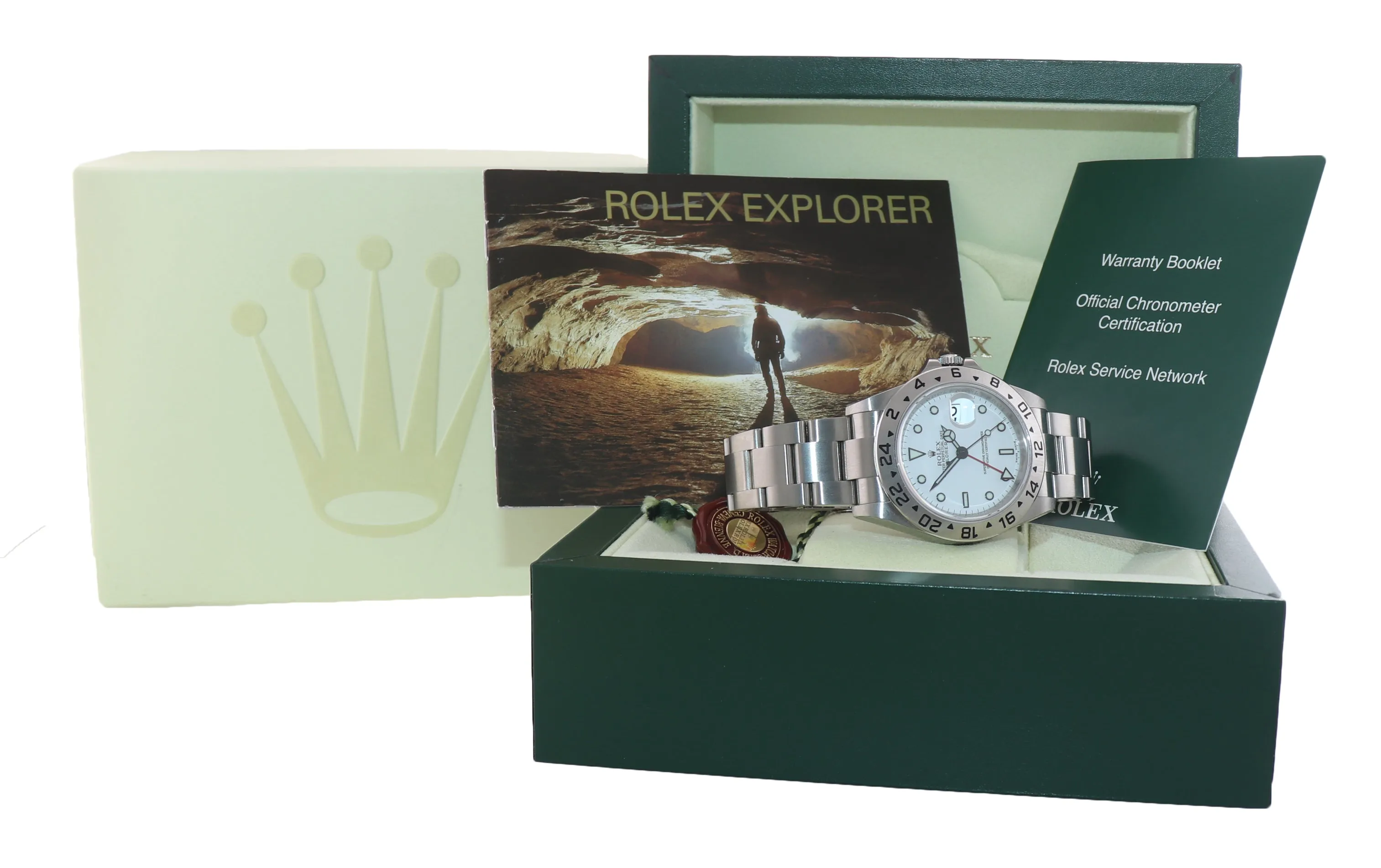 Brand New Stickers 2009 ENGRAVED REHAUT Rolex Explorer II 16570 Polar 3186 Watch