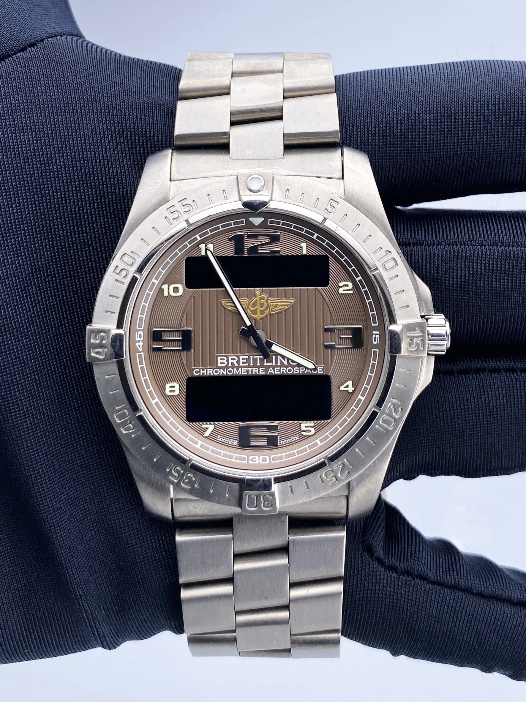 Breitling Aerospace Advantage E7936210 Titanium Mens Watch Box Papers