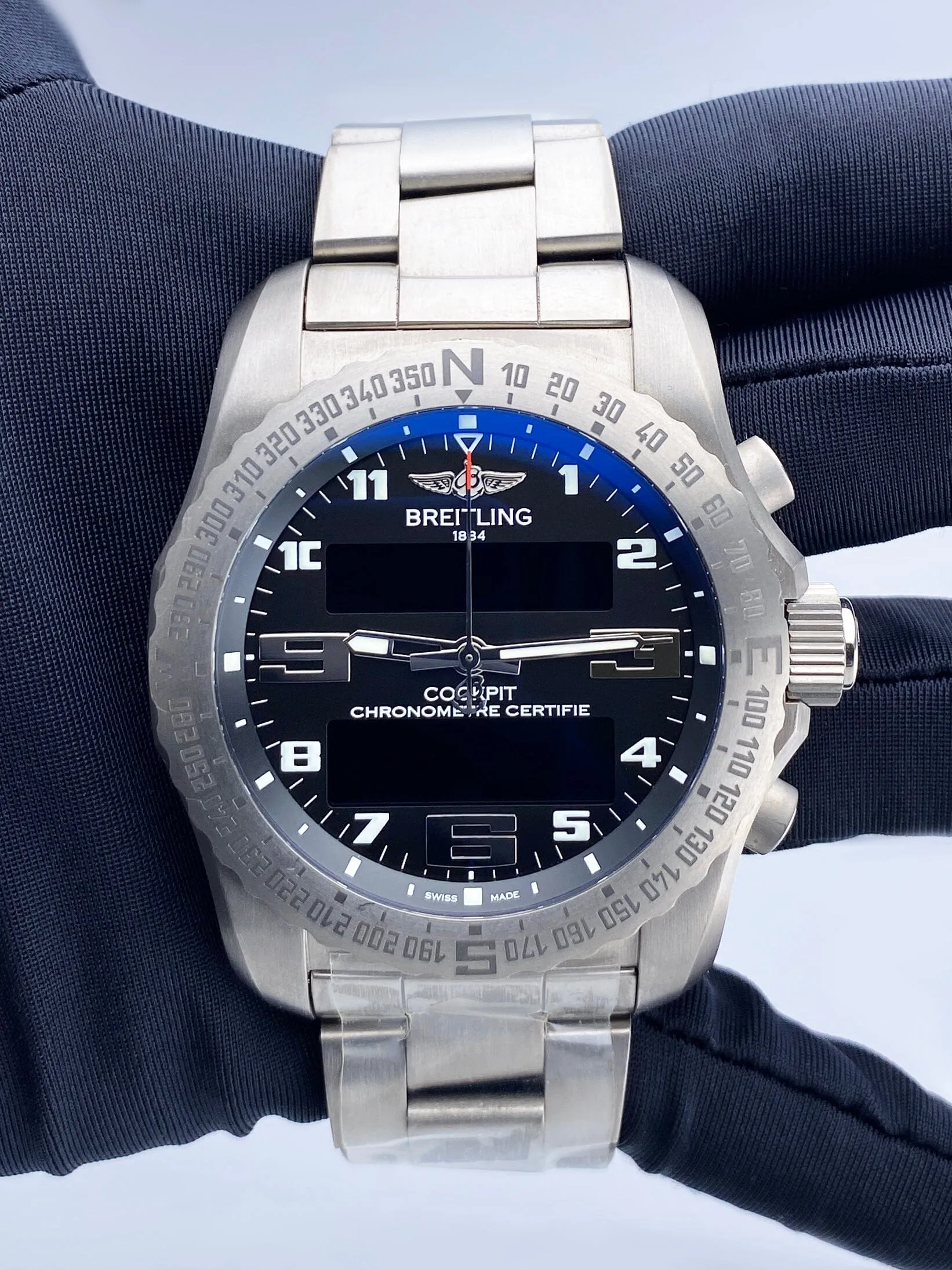 Breitling Cockpit B50 EB5010 Titanium Mens Watch