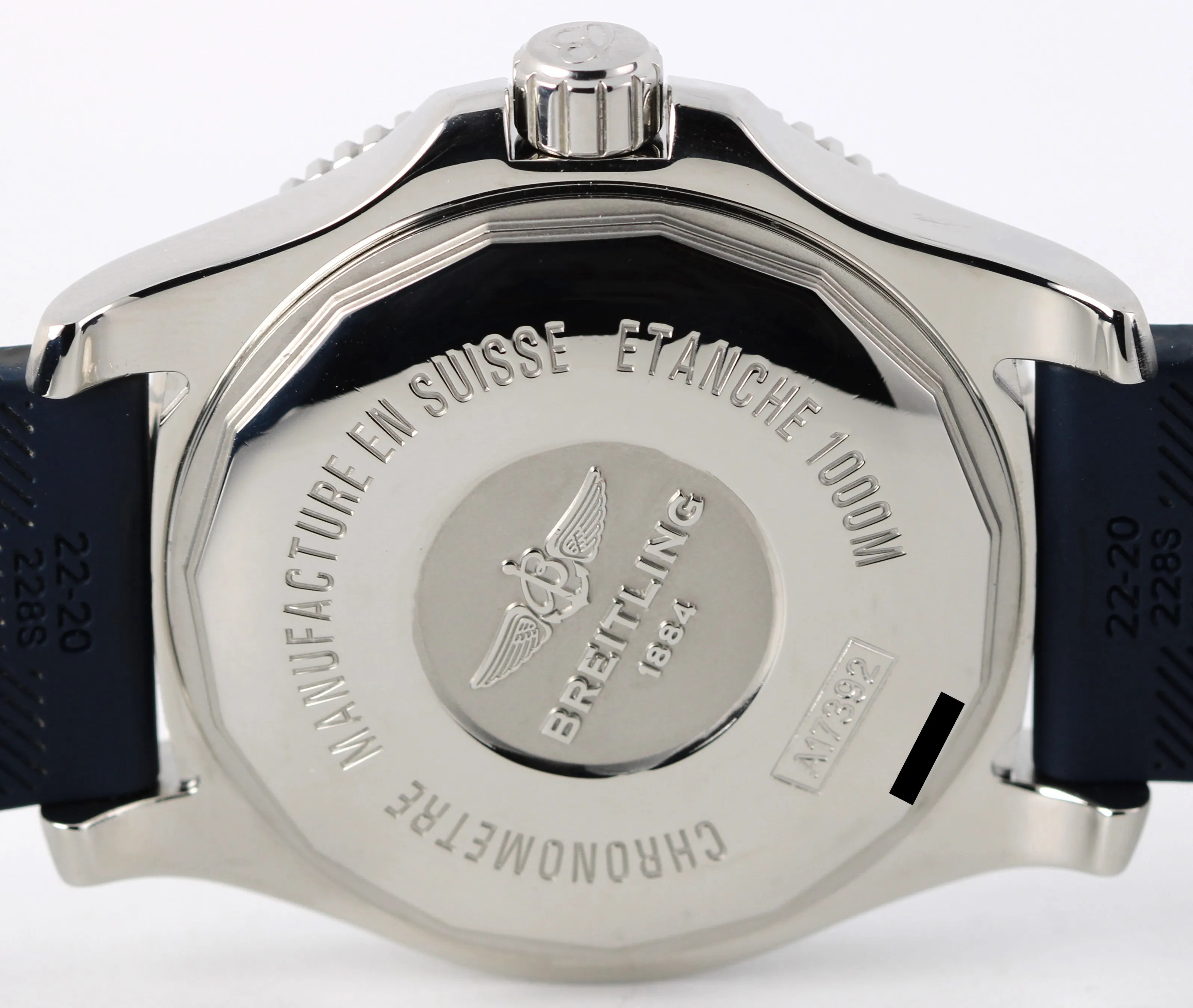 Breitling SuperOcean II 44 PAPERS Steel Blue 44mm Rubber A17392 Watch BOX