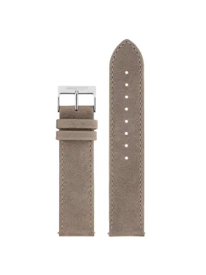 Briston 2-Part Vintage Leather Strap Taupe Polished Steel 20mm