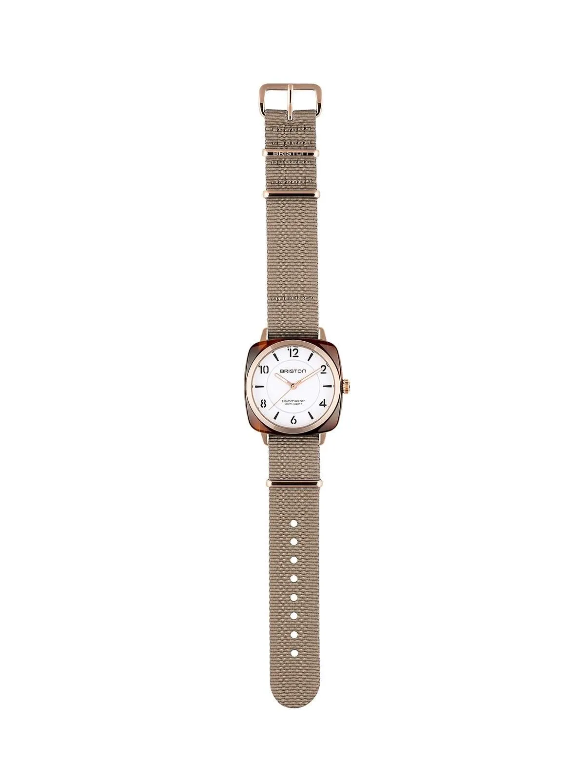 Briston Clubmaster Chic Acetate HMS Gold White Dial and Rose Gold 36mm