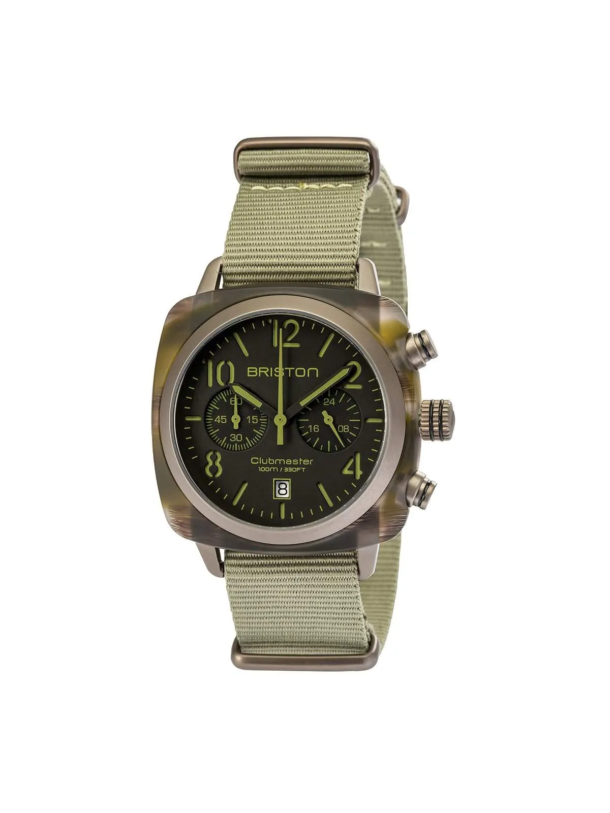 Briston Clubmaster Classic Acetate Chronograph Jungle 40mm