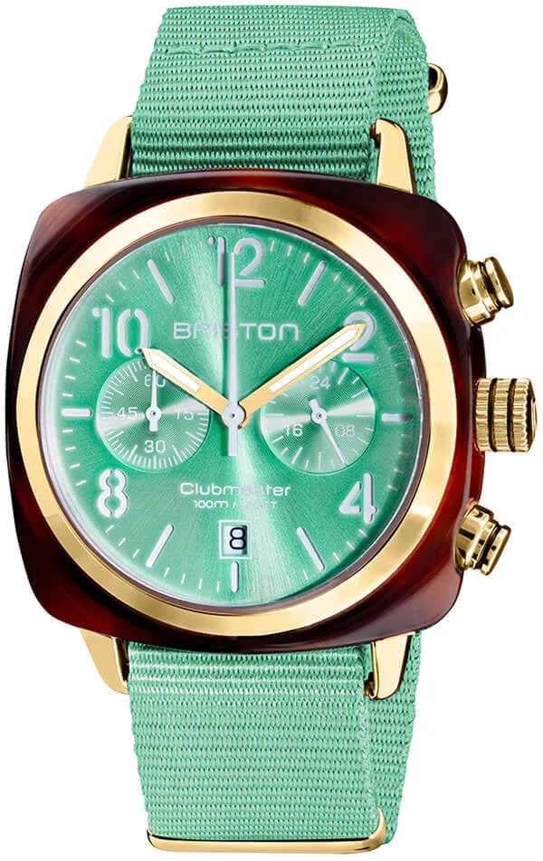 Briston Clubmaster Classic Acetate Gold Watch