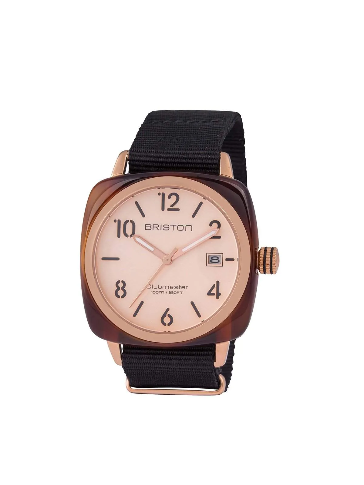 Briston Clubmaster Classic Acetate HMS Gold PVD Rose Gold Dial 40mm