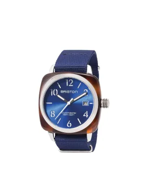 Briston Clubmaster Classic Acetate HMS Tortoise Shell Blue Sunray Dial 40mm