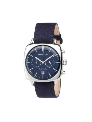 Briston Clubmaster Vintage Steel Chronograph Navy Blue Matt Dial 40mm