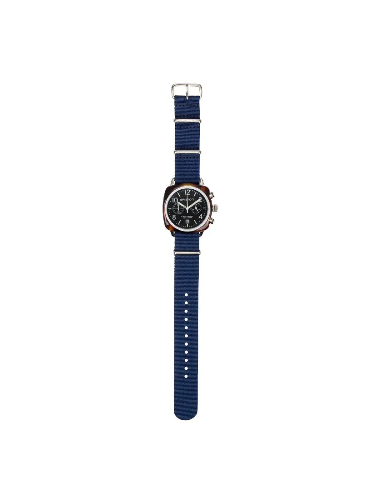 Briston Nato Strap Navy Blue Yellow Gold 20mm