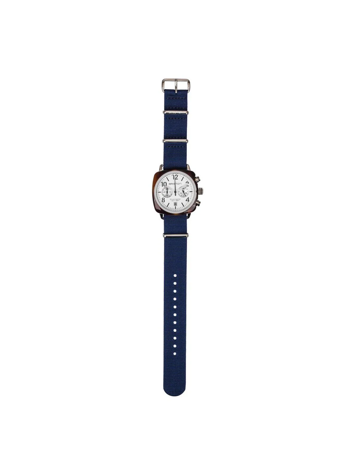 Briston Nato Strap Navy Blue Yellow Gold 20mm