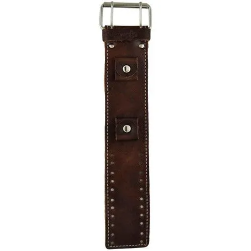Brown XL Stitch Leather Cuff Watch Band 24mm BLBB