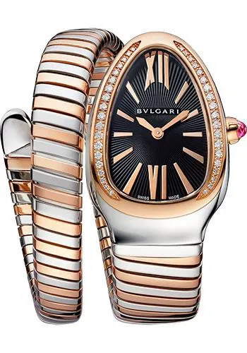 Bvlgari Serpenti 102680 Tubogas Rose Gold & Steel Box & Paper