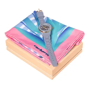 Cacharel CPMN334M-Set Cacharel Light Blue (watch & scarf)