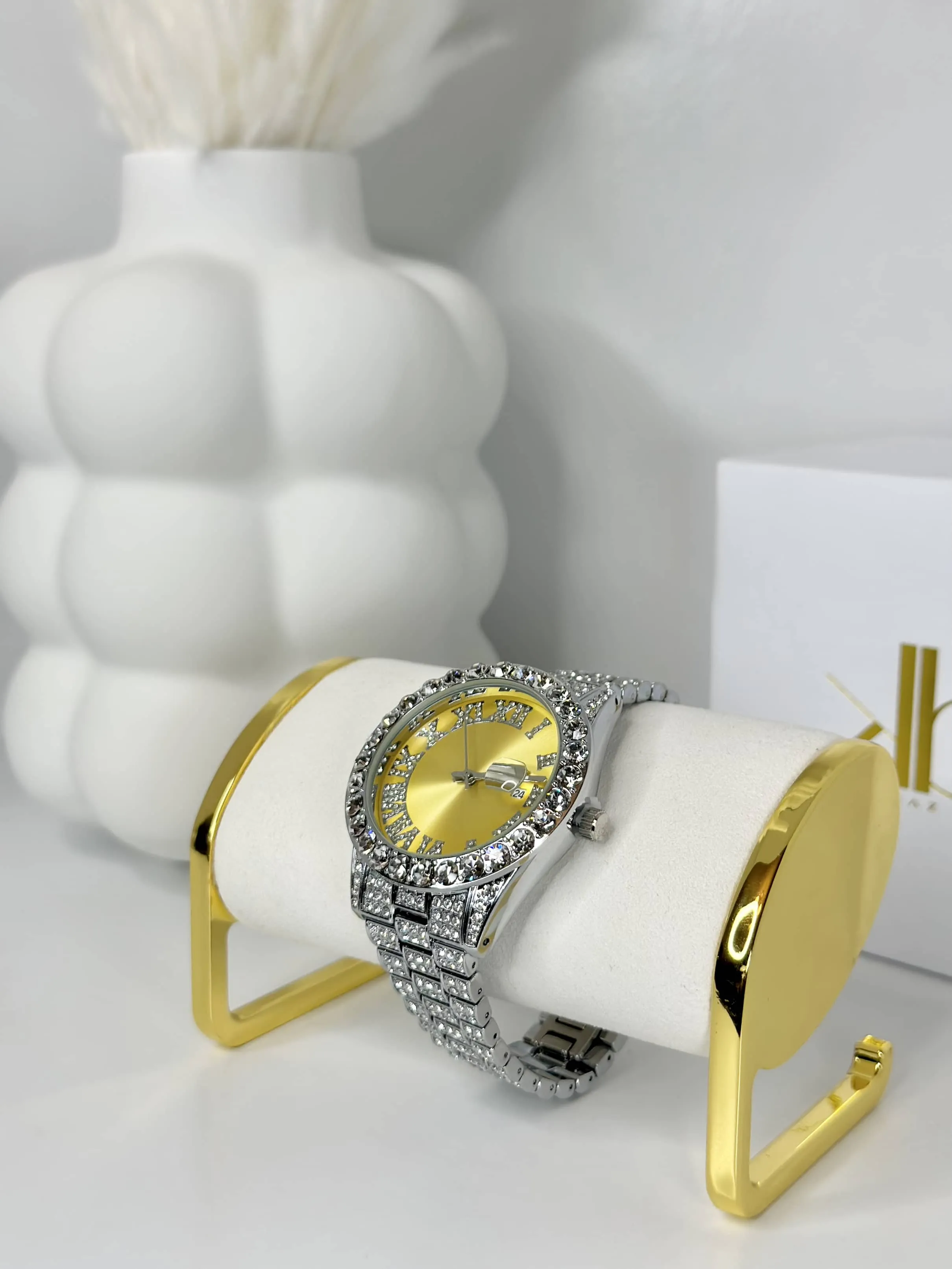 CANARY YELLOW | SILVER BAND WATCH