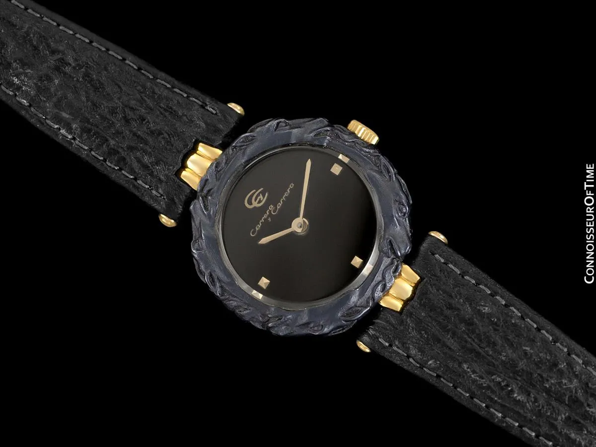 Carrera y Carrera Ladies Equestrian 18K Gold & Sculptured Titanium Horse Watch