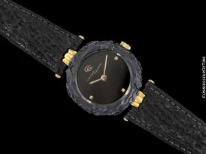Carrera y Carrera Ladies Equestrian 18K Gold & Sculptured Titanium Horse Watch