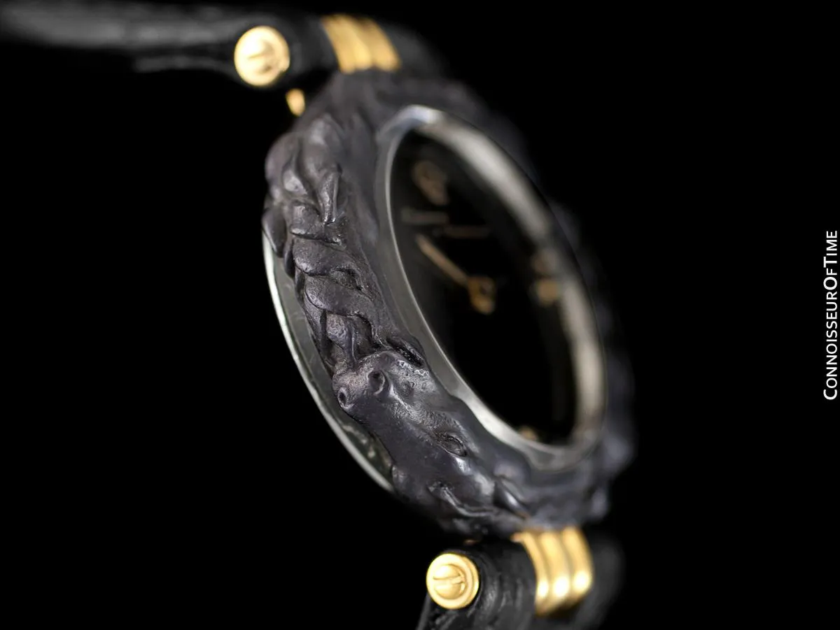Carrera y Carrera Ladies Equestrian 18K Gold & Sculptured Titanium Horse Watch