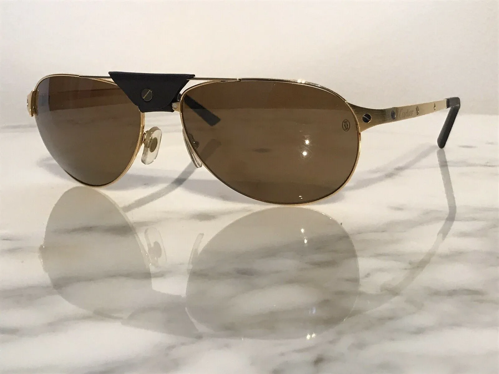 Cartier Gold Santos DuMont Sunglasses Glasses