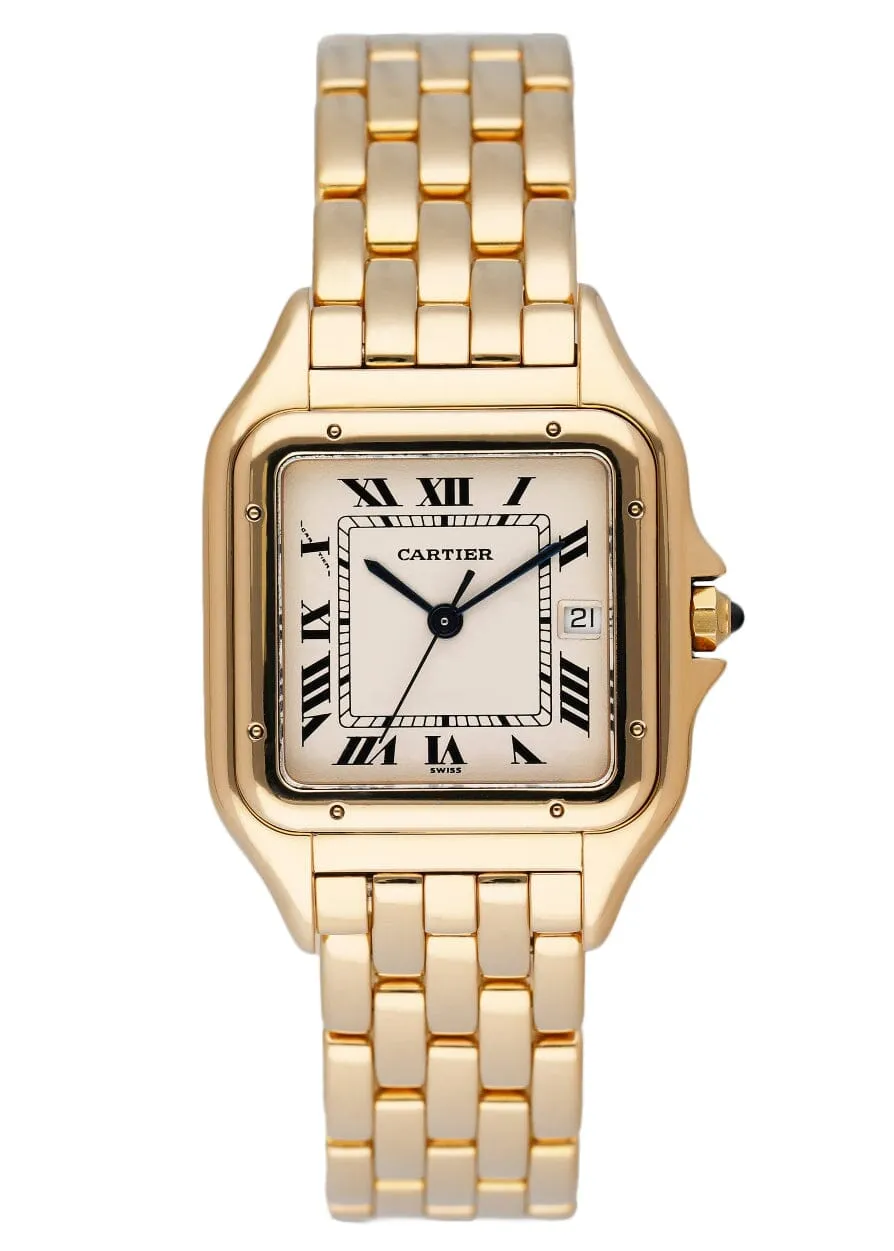 Cartier Panthere 887968 18K Yellow Gold Mens Watch Box Papers