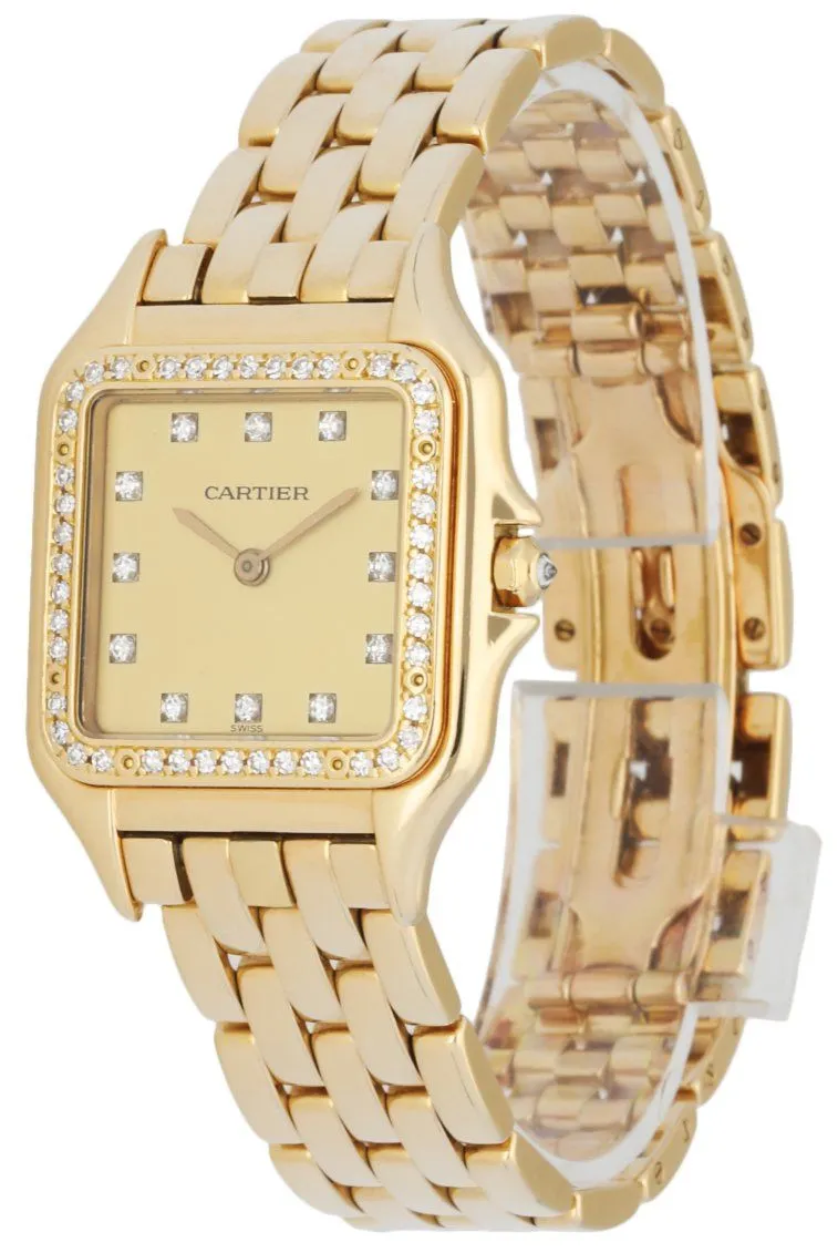 Cartier Panthere Large 18K Yellow Gold Factory Diamonds Watch