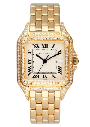 Cartier Panthere Large Size Diamond 18K Yellow Gold